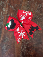 Load image into Gallery viewer, Christmas Themed Cheer Bow.
