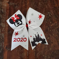 Minnie Heart and Stars Cheer Bow with Name