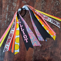Softball Spirit Ribbons/Hair Streamers/Pony-O's with Name and Number