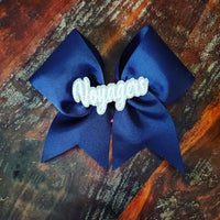 Custom Solid Ribbon Bow with 3D name