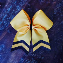 Load image into Gallery viewer, Yellow gold ribbon with black and athletic yellow chevrons

