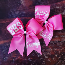 Load image into Gallery viewer, Cheer/Softball/Dance Bow with 2 Names.
