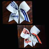 Senior Cheer Bow/ Softball Bow/Dance Bow with Name and Graduation Cap.