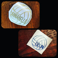 Volleyball Water bottle Vinyl Sticker/Decal with Name