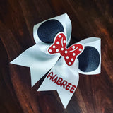 Minnie Cheer Bow with 3D bow and Name