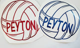 Volleyball Water bottle Vinyl Sticker/Decal with Name