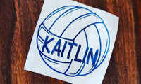 Volleyball Water bottle Vinyl Sticker/Decal with Name