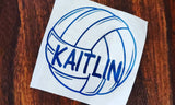 Volleyball Water bottle Vinyl Sticker/Decal with Name