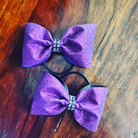 FULL Glitter Tailless Cheer Bow/Dance Bow