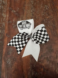 Checkered Cheer Bow/Softball Bow/ Dance Bow.