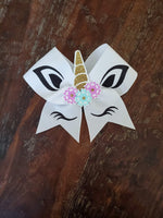 3D Unicorn Cheer Bow/Dance Bow