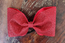 Load image into Gallery viewer, FULL Glitter Tailless Cheer/Dance/Competition Bow
