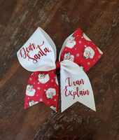 Christmas "Dear Santa I can Explain" Cheer Bow