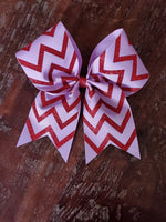 FULL Glitter Chevron Cheer Bow / Dance Bow / Softball Bow