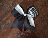 Striped Glitter Cheer Bow/Softball Bow/Dance Bow/Senior Bow with Names