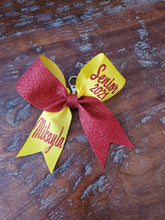 Load image into Gallery viewer, MINI Bow Key-chain with Half Glitter and 2 Names
