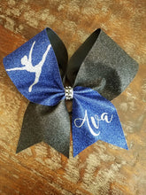 Load image into Gallery viewer, FULL Glitter Cheer Bow with 2 Names.
