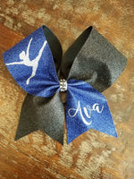 FULL Glitter Cheer Bow/Dance Bow/ Senior Bow with 2 Names.