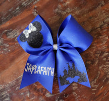 Load image into Gallery viewer, Mouse Cheer Bow with 1 Name

