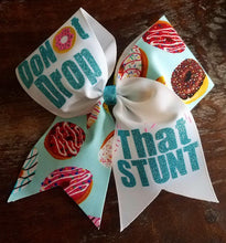Load image into Gallery viewer, Donut Drop that Stunt Cheer Bow.
