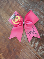 Emoji Grad Cheer Bow/Softball Bow/Dance Bow/Graduation Bow