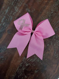 Cancer Awareness Ribbon Cheer Bow/Dance Bow/Softball bow.