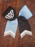 2 Toned Cheer Bow/Softball Bow/Dance Bow with 2 Chevrons and Name.