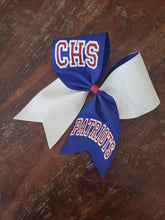 Load image into Gallery viewer, Half Glitter Cheer/Softball/Dance Bow with 2 Names

