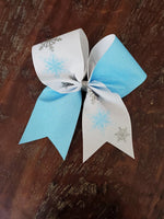 Snowflake Cheer Bow/Dance Bow