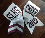 Custom Cheer Bow/ Softball Bow / Dance Bow /with 3 Layered Names.