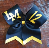 Chevron Tail Cheer Bow/Softball Bow/Dance Bow with 2 names.