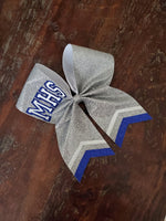 FULL Glitter Chevron Tail Cheer Bow/Dance Bow/Competition Bow with 1 Name.