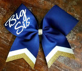 Chevron Tail Cheer Bow /Softball Bow/Dance Bow with Name