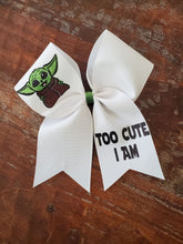 Load image into Gallery viewer, Too Cute I am Cheer Bow
