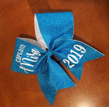 FULL Glitter Cheer Bow/Dance Bow/ Senior Bow with 2 Names.