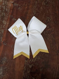 Chevron Tail Cheer Bow/Softball Bow/Dance Bow with Name