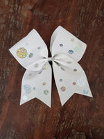 Polka Dot Cheer Bow/Dance Bow/Softball Bow .