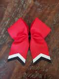 Chevron Tail Cheer Bow / Softball Bow / Dance Bow.