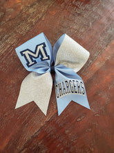 Load image into Gallery viewer, Half Glitter Cheer/Softball/Dance Bow with 2 Names
