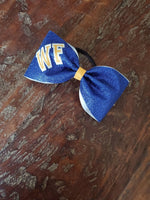FULL Glitter Tailless Cheer Bow/Dance Bow/Competition Bow with Initials