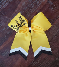 Load image into Gallery viewer, Chevron Tail Cheer /Softball/Dance Bow with 1 Name

