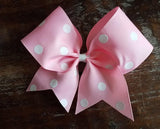 Polka Dot Cheer Bow/Dance Bow/Softball Bow .