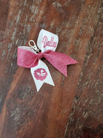 MINI Bow Key-chain with Half Glitter and 2 Names