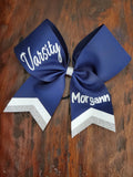 Chevron Tail Cheer Bow /Softball Bow/Dance Bow with 2 Names