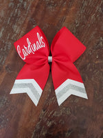 Custom Red/Maroon Cheer Bow /Dance Bow / Softball Bow with Name
