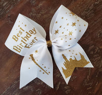 Wizard Best Birthday Ever Birthday Cheer Bow