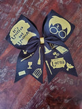 Wizard cheer bow with Symbols and Name