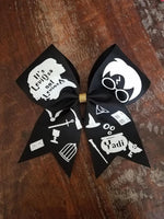 Wizard cheer bow with Symbols and Name