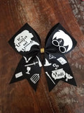 Wizard cheer bow with Symbols and Name