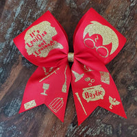 Wizard cheer bow with Symbols and Name